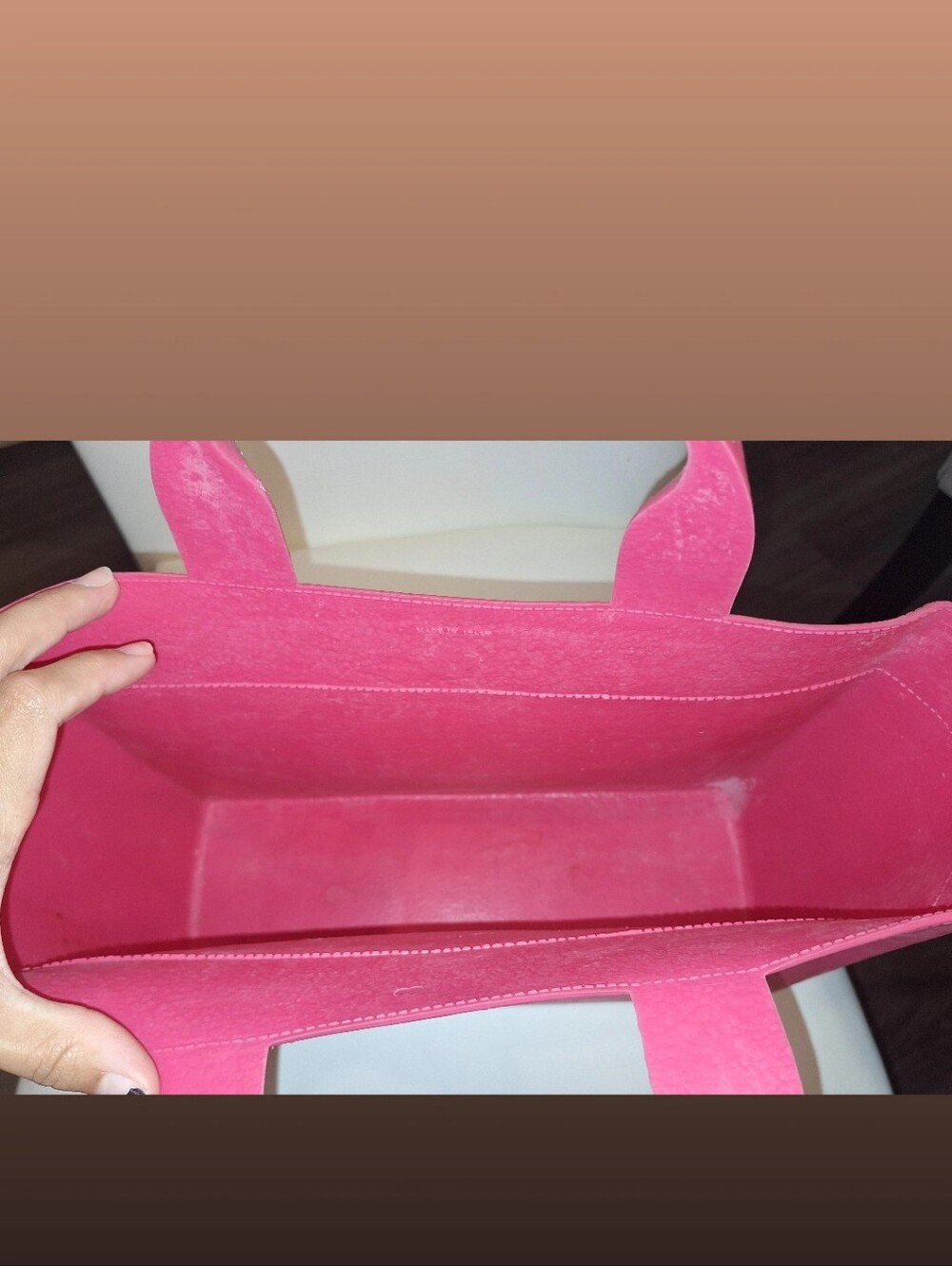 Kate Spade Pink Quinn Rubber Tote Bag EUC - Picture 5 of 8